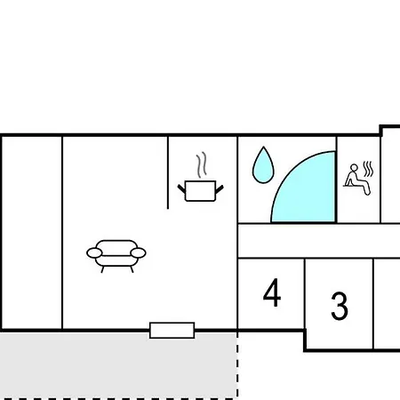 Hébergement de vacances Stunning Home In Middelfart With Sauna